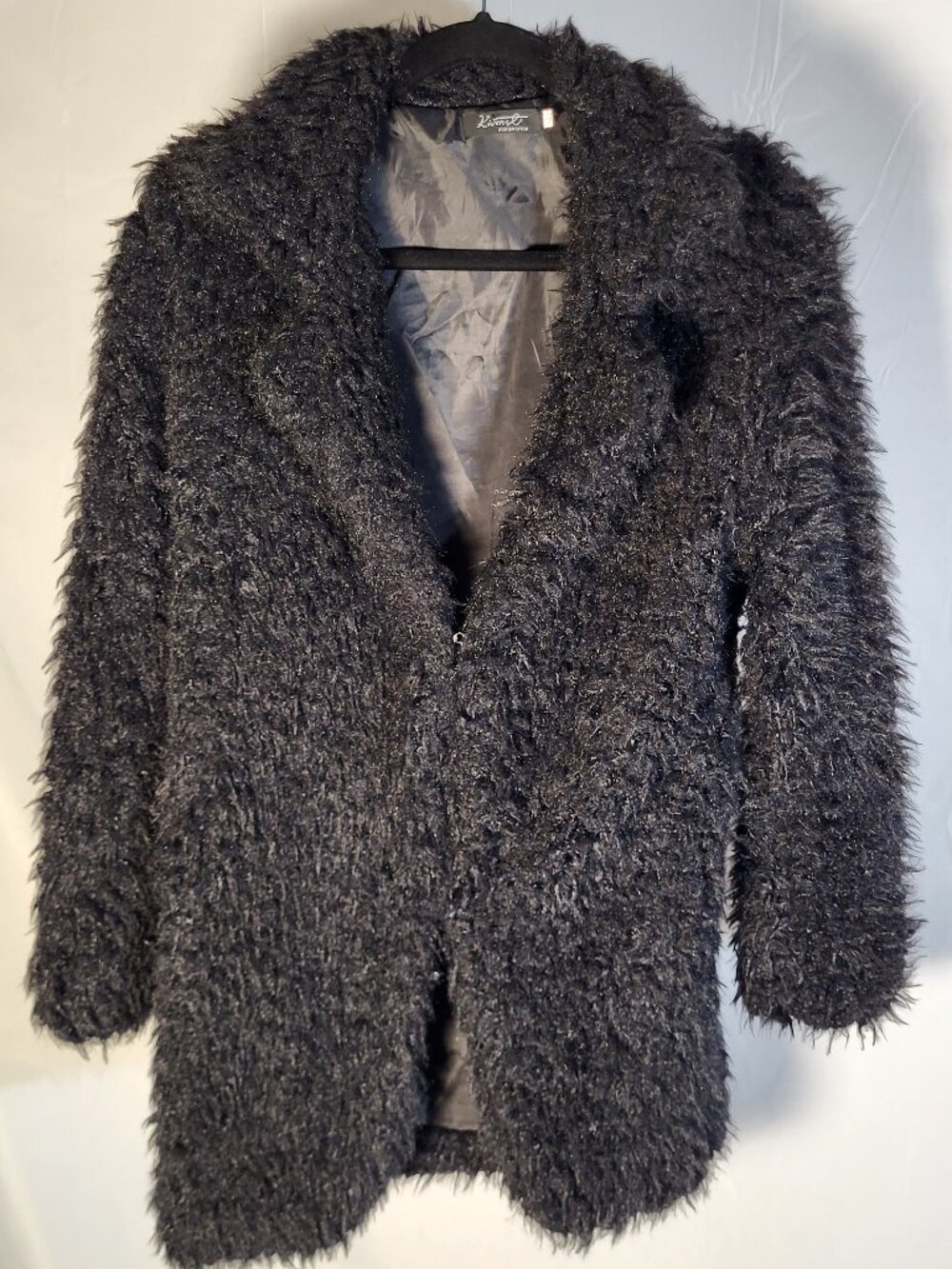 Monkey fur jacket - black XL (not actual monkey fur...)